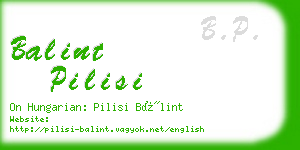 balint pilisi business card